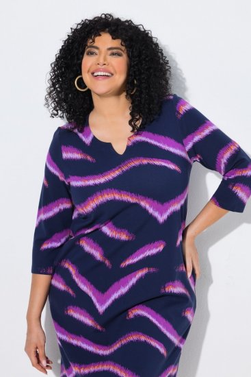 Ulla Popken 850920 Abito in jersey Blu scuro - Abiti - Vestiti per tutte le taglie
