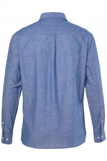 JP1880 850931 Camicia in chambray a maniche lunghe Blu denim TALL - TALL camicie - Camicie TALL per uomo alto