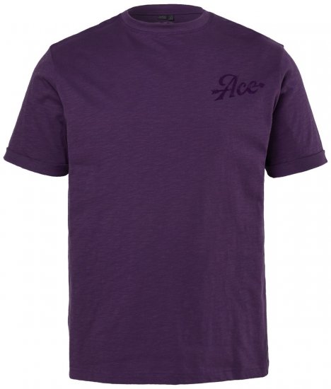 JP1880 850985 T-shirt con stampa sul petto Viola scuro TALL - TALL T-shirts - T-Shirt per Uomini Alti