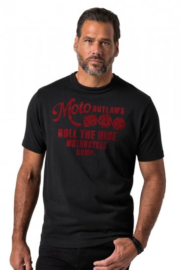 JP1880 851002 T-shirt con stampa sul petto Nero TALL - TALL T-shirts - T-Shirt per Uomini Alti