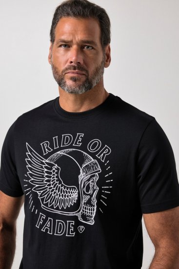 JP1880 851008 T-shirt con stampa sul petto Nero TALL - TALL T-shirts - T-Shirt per Uomini Alti