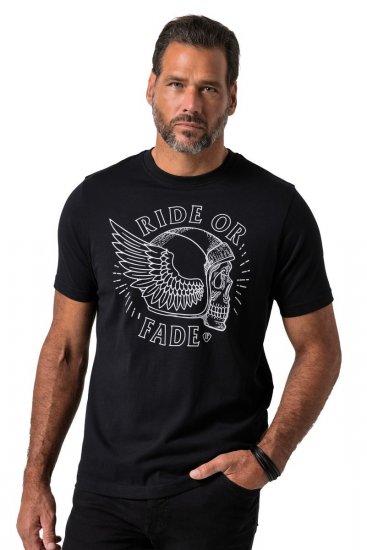 JP1880 851008 T-shirt con stampa sul petto Nero TALL - TALL T-shirts - T-Shirt per Uomini Alti