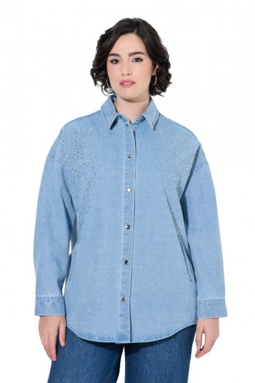 Ulla Popken 851036 Giacca di jeans Azzurro - Giacche - Giacche taglie forti da donna