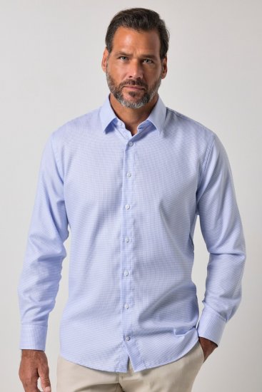 JP1880 851051 Camicia business no-stiro manica lunga Azzurro TALL - TALL camicie - Camicie TALL per uomo alto