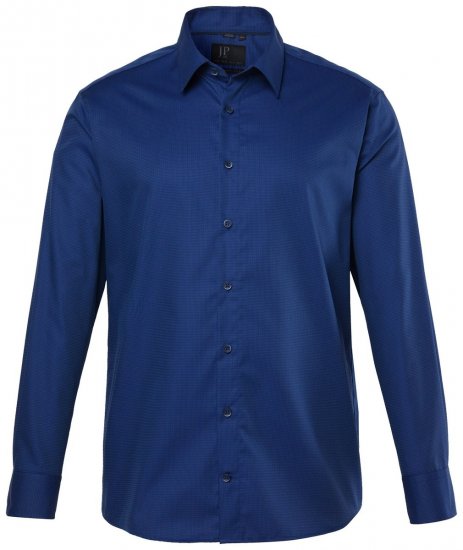 JP1880 851055 Camicia business fantasia no-stiro manica lunga Blu scuro TALL - TALL camicie - Camicie TALL per uomo alto