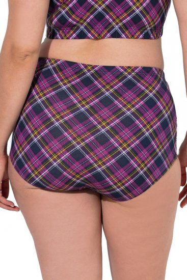 Ulla Popken 851071 Slip a quadri in cotone biologico confezione da 2 Viola - Slip - 