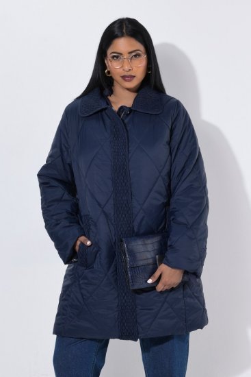 Ulla Popken 851123 Giacca trapuntata Blu scuro - Giacche - Giacche taglie forti da donna