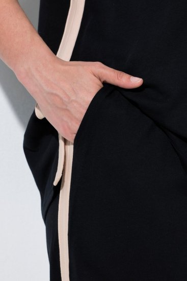 Ulla Popken 851245 Pigiama a righe Nero - Pigiami/Loungewear - 