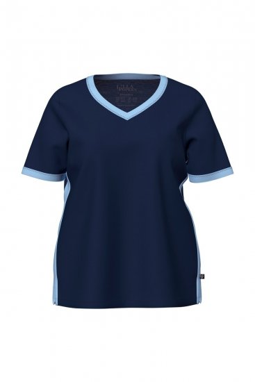 Ulla Popken 851245 Pigiama a righe Blu scuro - Pigiami/Loungewear - 