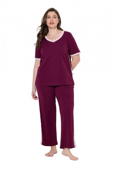 Ulla Popken 851245 Pigiama Rosso bacca - Pigiami/Loungewear - 