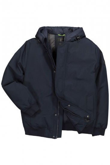 JP1880 851320 Giacca con cappuccio e fodera calda Blu scuro - Giubbotti - Giubbotti Uomo Taglie Forti