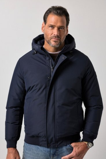JP1880 851320 Giacca con cappuccio e fodera calda Blu scuro - Giubbotti - Giubbotti Uomo Taglie Forti