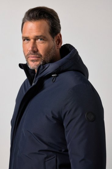 JP1880 851320 Giacca con cappuccio e fodera calda Blu scuro - Giubbotti - Giubbotti Uomo Taglie Forti