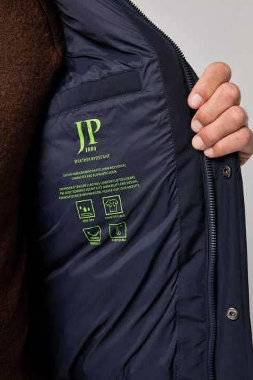 JP1880 851320 Giacca con cappuccio e fodera calda Blu scuro - Giubbotti - Giubbotti Uomo Taglie Forti