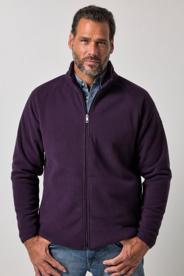 JP1880 851362 Giacca in pile con collo alto Viola scuro TALL - TALL giubbotti - Giacche TALL per uomo alto