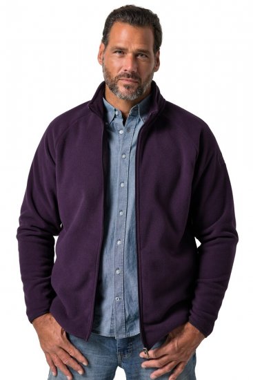 JP1880 851362 Giacca in pile con collo alto Viola scuro TALL - TALL giubbotti - Giacche TALL per uomo alto