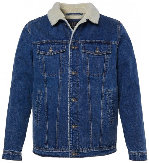 JP1880 851363 Giacca di jeans con fodera teddy Blu denim TALL - TALL giubbotti - Giacche TALL per uomo alto