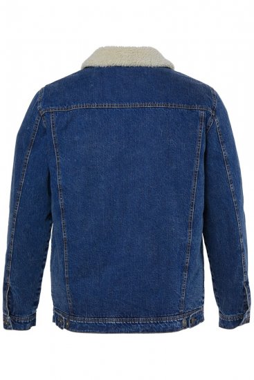 JP1880 851363 Giacca di jeans con fodera teddy Blu denim TALL - TALL giubbotti - Giacche TALL per uomo alto