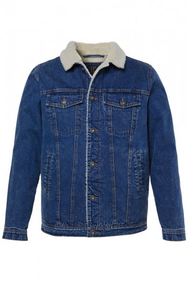 JP1880 851363 Giacca di jeans con fodera teddy Blu denim - Giubbotti - Giubbotti Uomo Taglie Forti