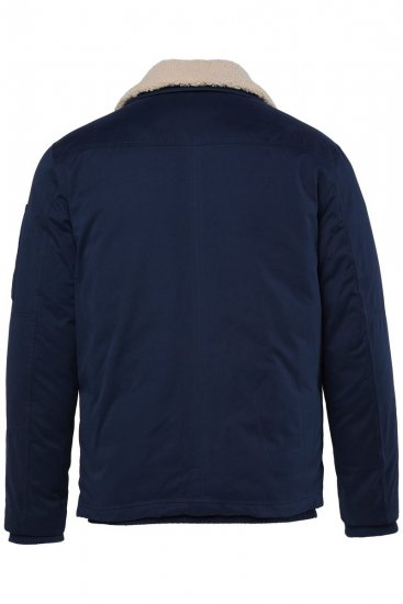 Men+ 369 Giacca bellyfit con collo teddy Blu scuro - Giubbotti - Giubbotti Uomo Taglie Forti