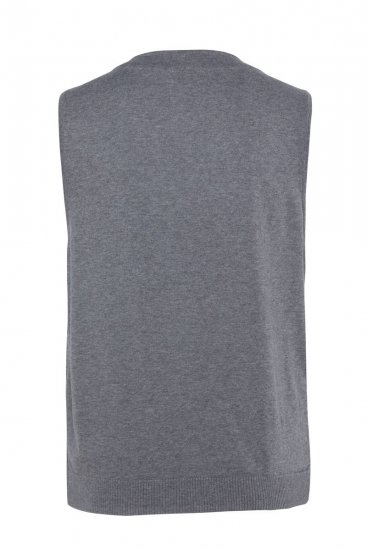 JP1880 851399 Gilet in misto lana con dorso in maglia Grigio chiaro - Abiti - Abiti da Uomo Taglie Forti