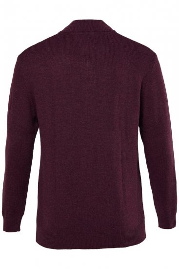 JP1880 851428 Maglione in maglia con mezza zip Prugna TALL - TALL felpe - Felpe TALL per uomo alto