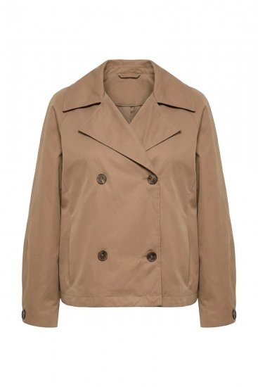 Ulla Popken 851435 Trench Marrone - Cappotti - Cappotti taglie forti da donna