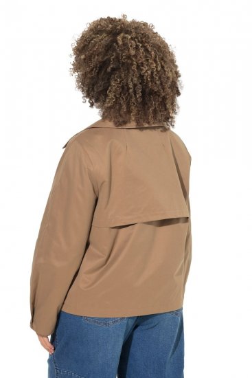 Ulla Popken 851435 Trench Marrone - Cappotti - Cappotti taglie forti da donna
