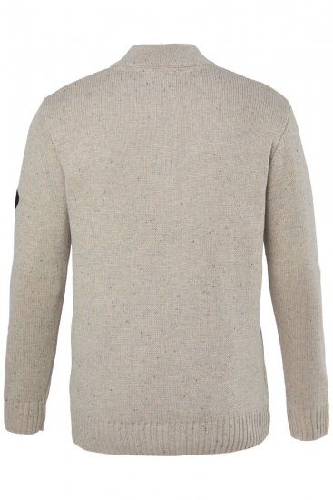 JP1880 851436 Maglione in maglia con collo a bottoni Marrone noce TALL - TALL felpe - Felpe TALL per uomo alto