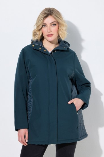 Ulla Popken 851459 Giacca trapuntata Petrolio - Giacche - Giacche taglie forti da donna