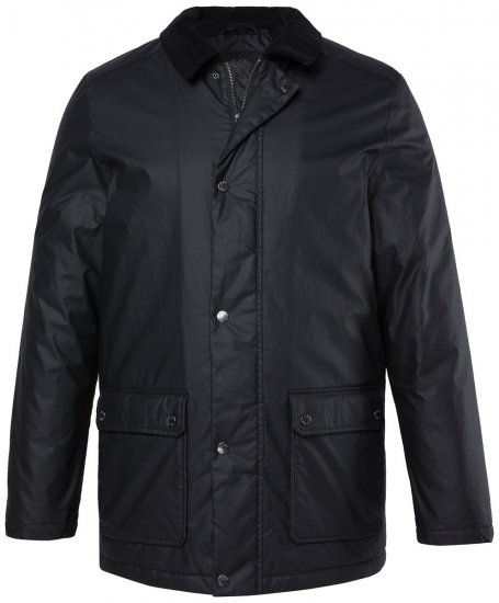 JP1880 851493 Giacca cerata con collo in velluto a coste Nero - Giubbotti - Giubbotti Uomo Taglie Forti