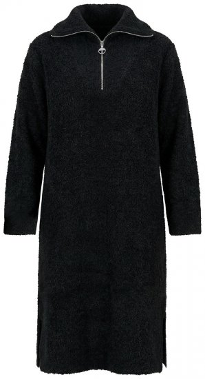 Ulla Popken 851563 Abito in maglia a maniche lunghe con collo alto Nero - Abiti - Vestiti per tutte le taglie