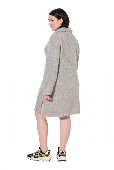 Ulla Popken 851563 Abito in maglia a maniche lunghe Beige - Abiti - Vestiti per tutte le taglie