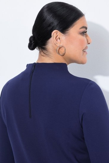 Ulla Popken 851664 Abito in jersey svasato con tasche Blu scuro - Abiti - Vestiti per tutte le taglie