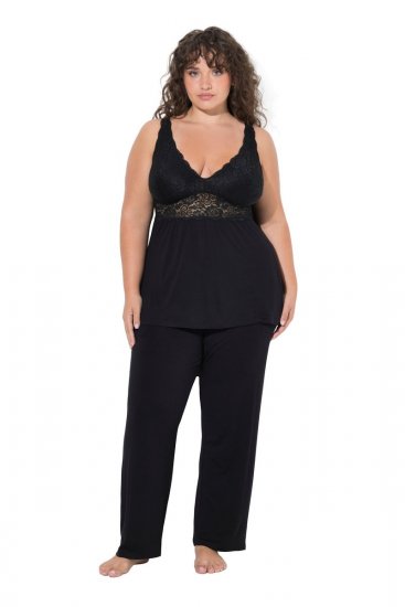 Ulla Popken 851693 Pigiama Nero - Pigiami/Loungewear - 
