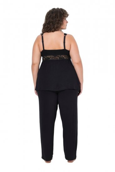 Ulla Popken 851693 Pigiama Nero - Pigiami/Loungewear - 