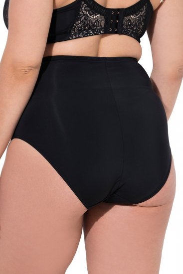 Ulla Popken 851700 Slip a quadri a vita alta con pizzo Nero - Slip - 