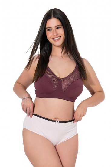 Ulla Popken 851711 Slip a fiori confezione da 5 Marrone - Slip - 