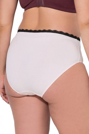 Ulla Popken 851711 Slip a fiori confezione da 5 Marrone - Slip - 