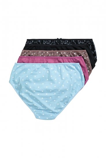 Ulla Popken 851714 Slip fantasia confezione da 5 Nero - Slip - 