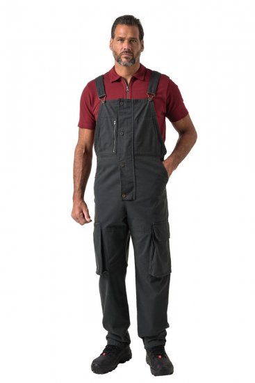 JP1880 851722 Salopette con zip Antracite - Jeans & pantaloni - Jeans & Pantaloni Uomo Taglie Forti