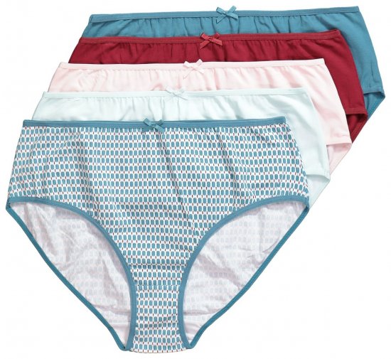 Ulla Popken 851725 Slip fantasia confezione da 5 Lilla - Slip - 