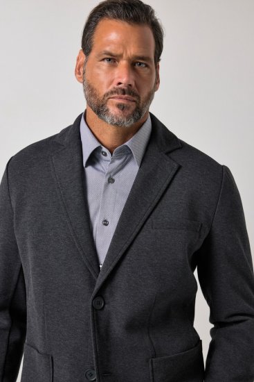 JP1880 Naples Flexnamic Blazer in jersey Grigio scuro melange - Abiti - Abiti da Uomo Taglie Forti