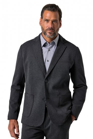 JP1880 Naples Flexnamic Blazer in jersey Grigio scuro melange - Abiti - Abiti da Uomo Taglie Forti