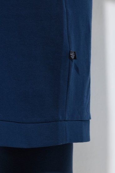 Ulla Popken 851749 Abito da casa a quadri con cappuccio Blu scuro - Pigiami/Loungewear - 