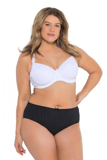 Ulla Popken 851752 Slip a righe confezione da 5 Nero - Slip - 