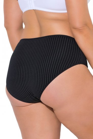 Ulla Popken 851752 Slip a righe confezione da 5 Nero - Slip - 