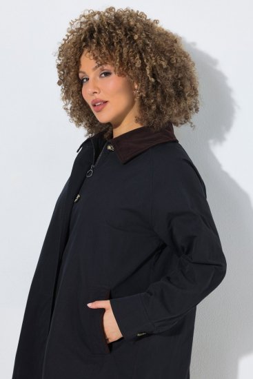 Ulla Popken 851765 Cappotto in velluto a coste Blu scuro - Cappotti - Cappotti taglie forti da donna