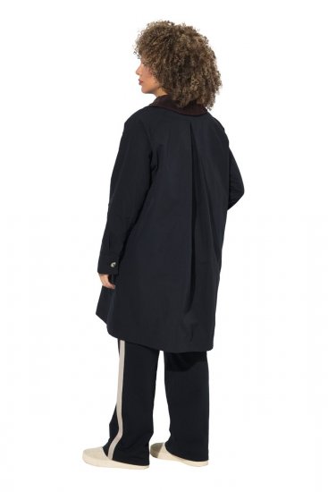 Ulla Popken 851765 Cappotto in velluto a coste Blu scuro - Cappotti - Cappotti taglie forti da donna