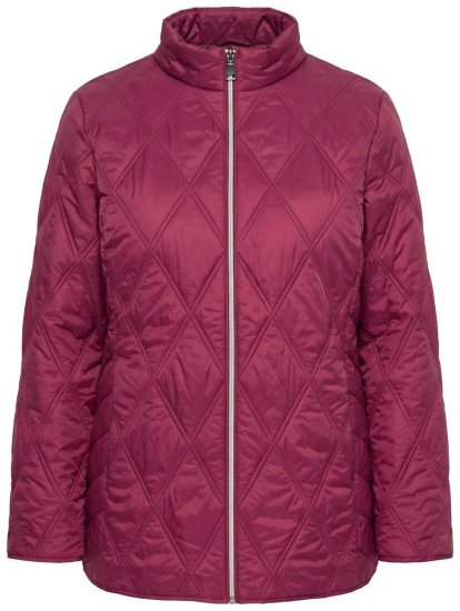 Ulla Popken 851777 Giacca trapuntata HYPRAR con collo alto Bordeaux - Giacche - Giacche taglie forti da donna